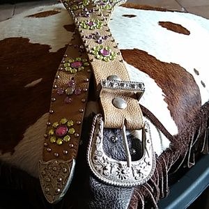 Western rhinestone belt